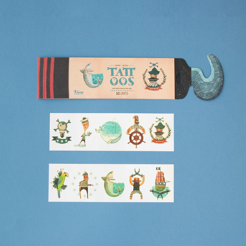 10 calcomanies d'aventures pirates